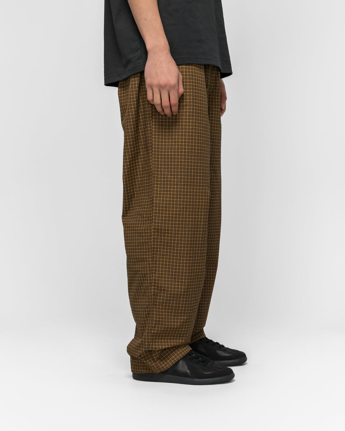 Gramicci - Mini Check Nylon Pant - Brown Check - UP THERE
