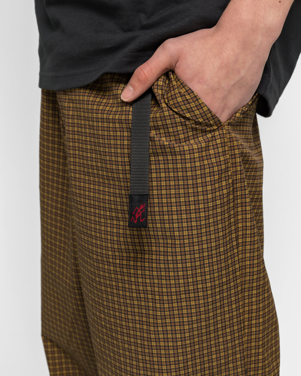 Gramicci - Mini Check Nylon Pant - Brown Check - UP THERE