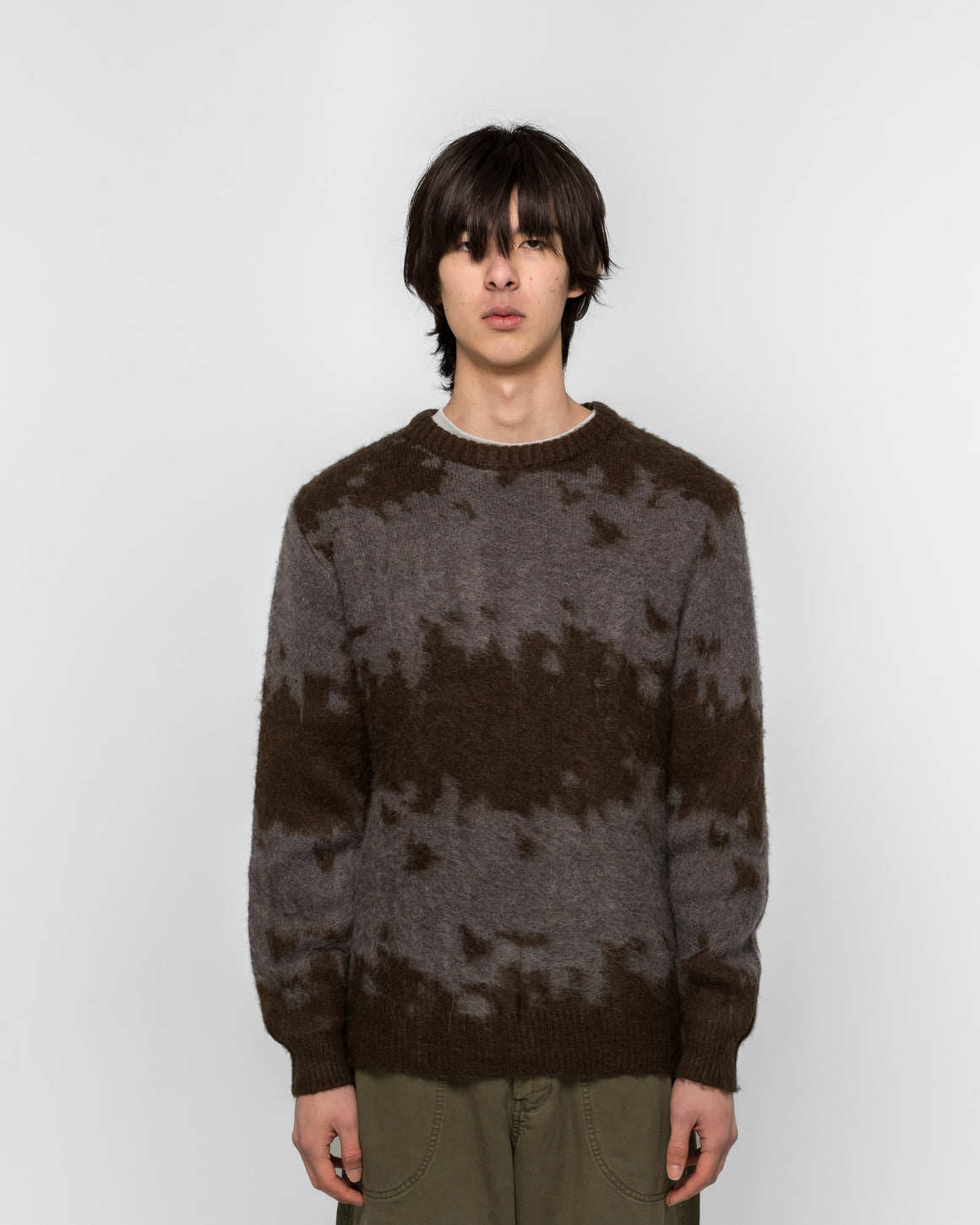 Gramicci - Mohair Splatter Sweater - Slate Splatter - UP THERE