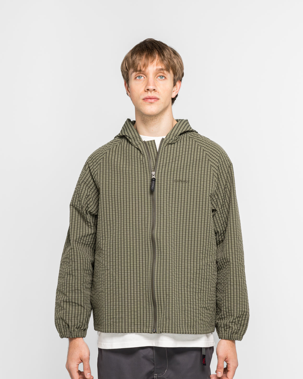 Gramicci - Northside Plaid Hooded Jacket - Olive - UP THERE