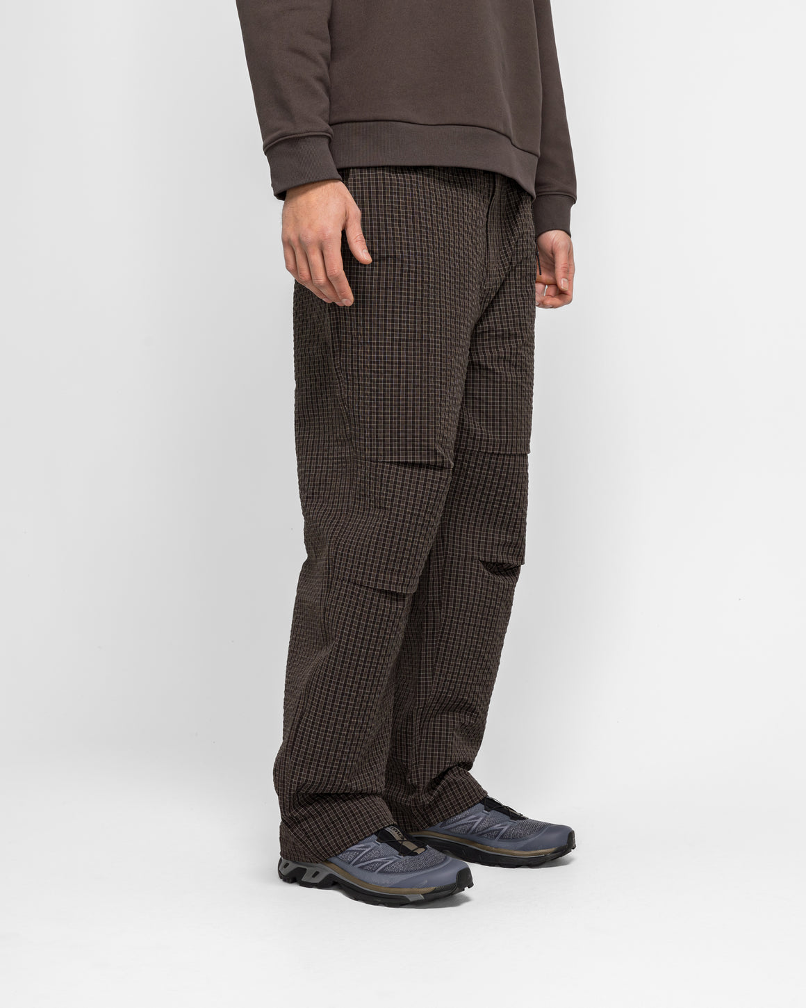 Gramicci - Northside Plaid Pant - Deep Brown - UP THERE