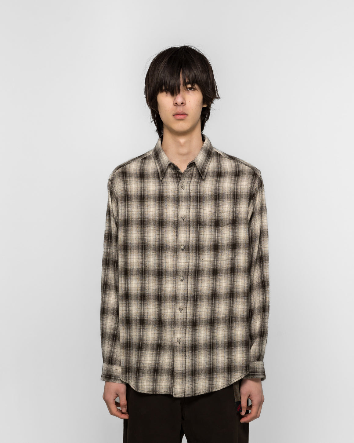 Gramicci - Piled Flannel Shirt - Slate - UP THERE