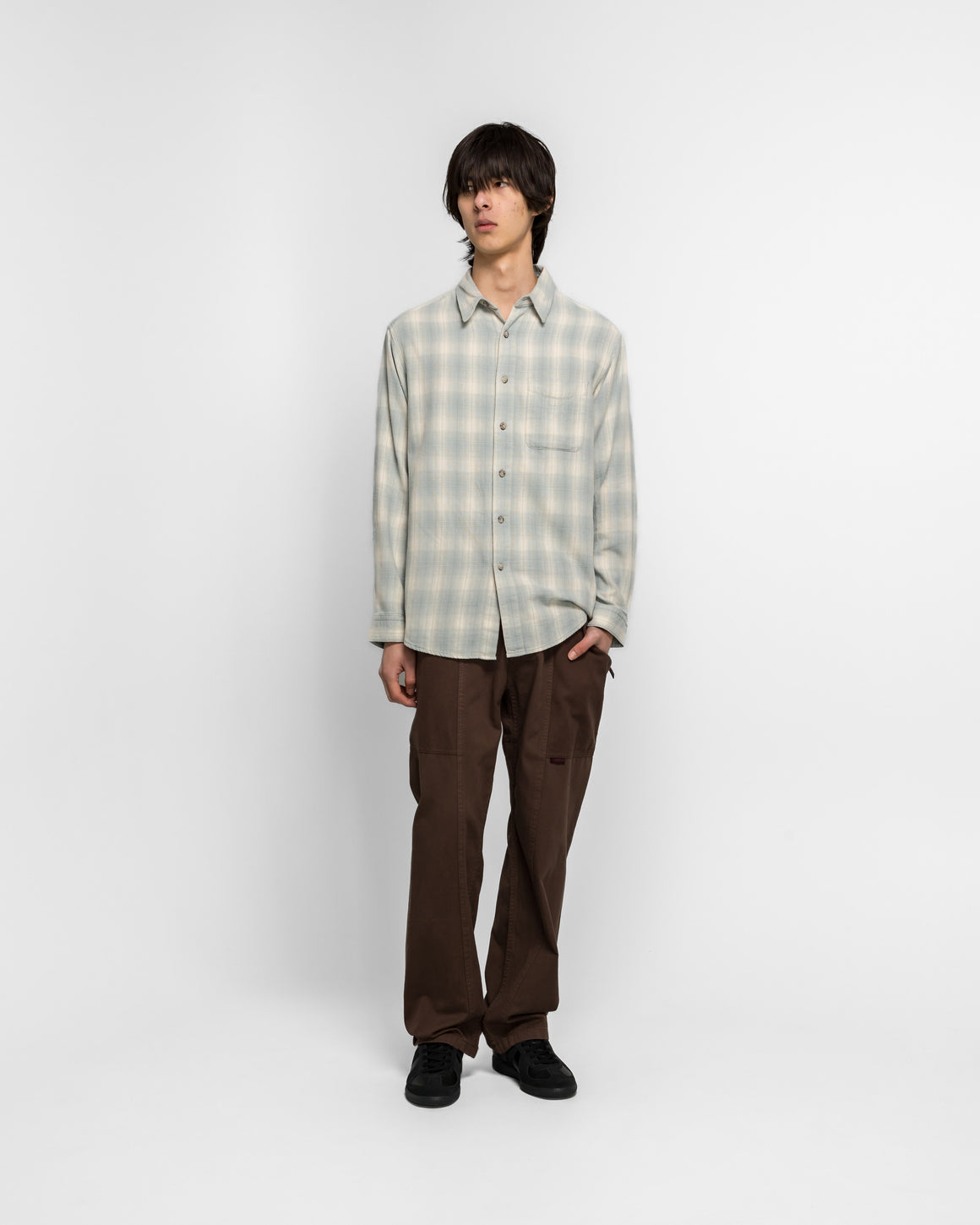 Gramicci - Piled Flannel Shirt - Storm - UP THERE