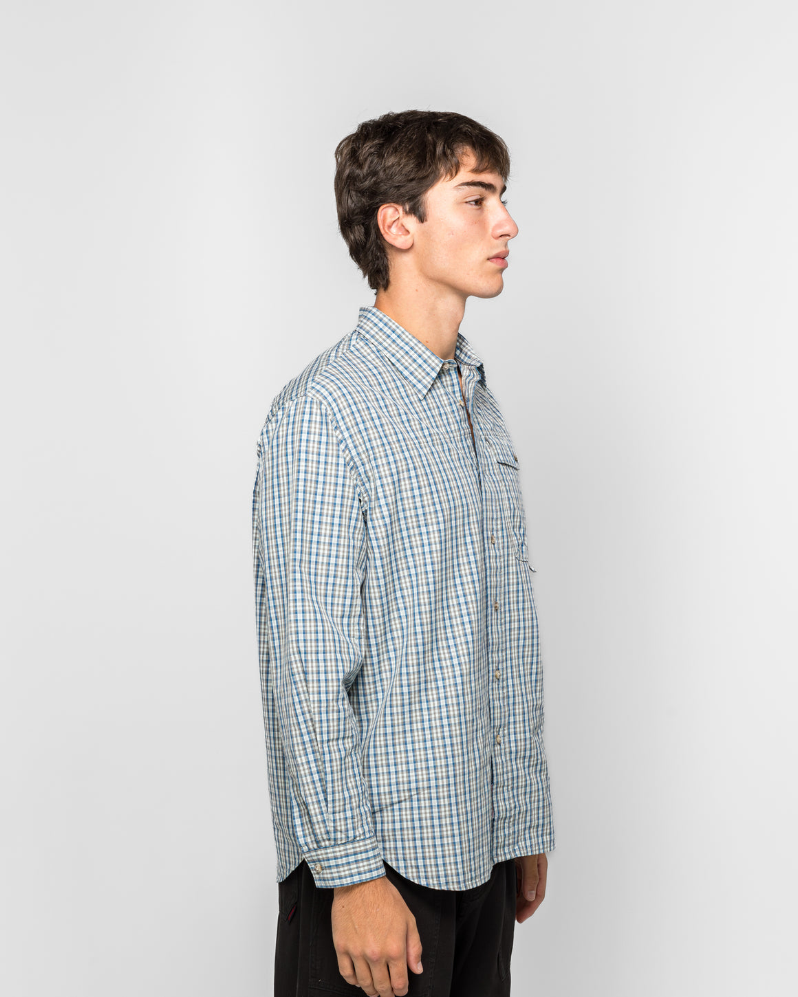 Gramicci - Poplin Millwood Shirt - Blue - UP THERE