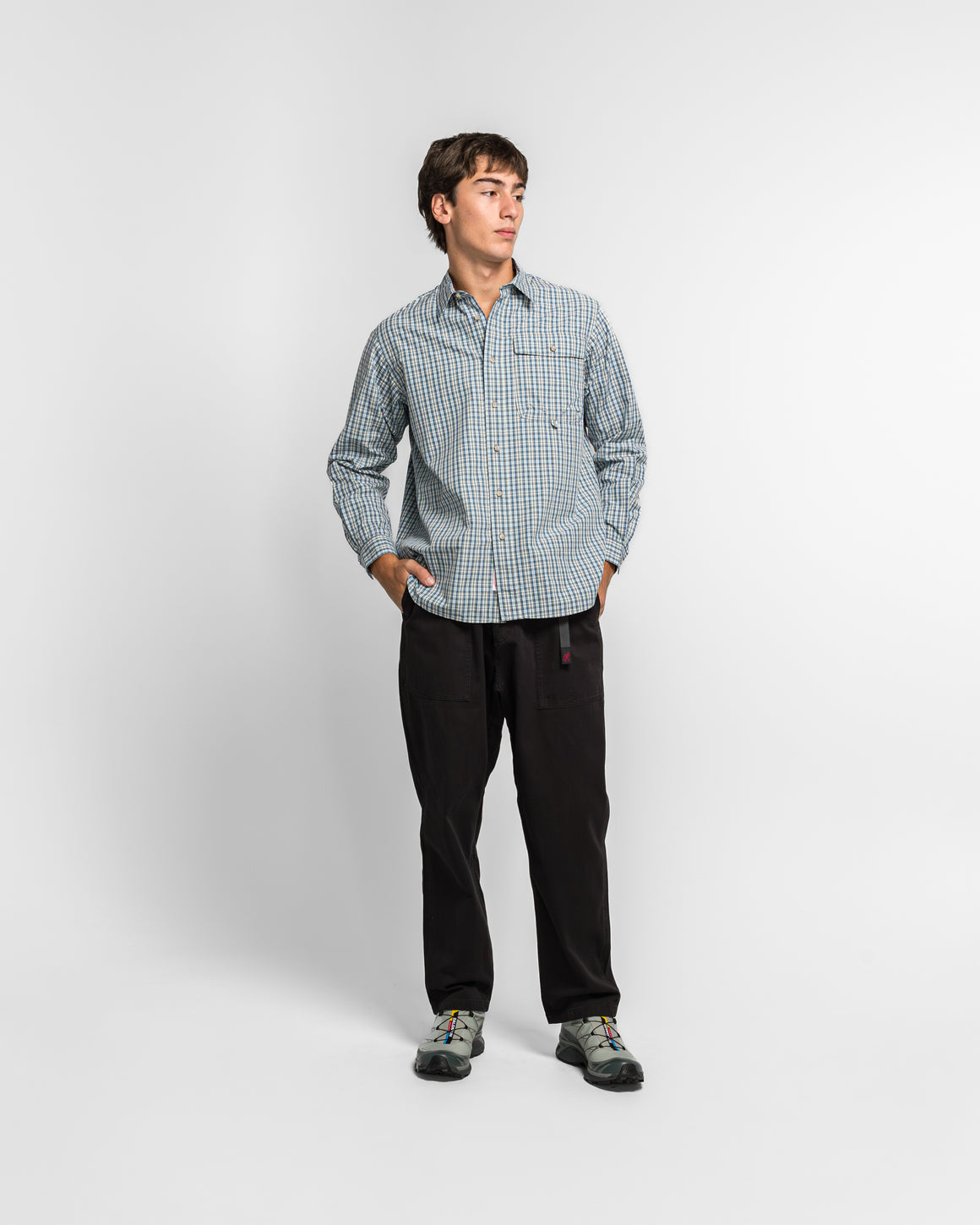 Gramicci - Poplin Millwood Shirt - Blue - UP THERE