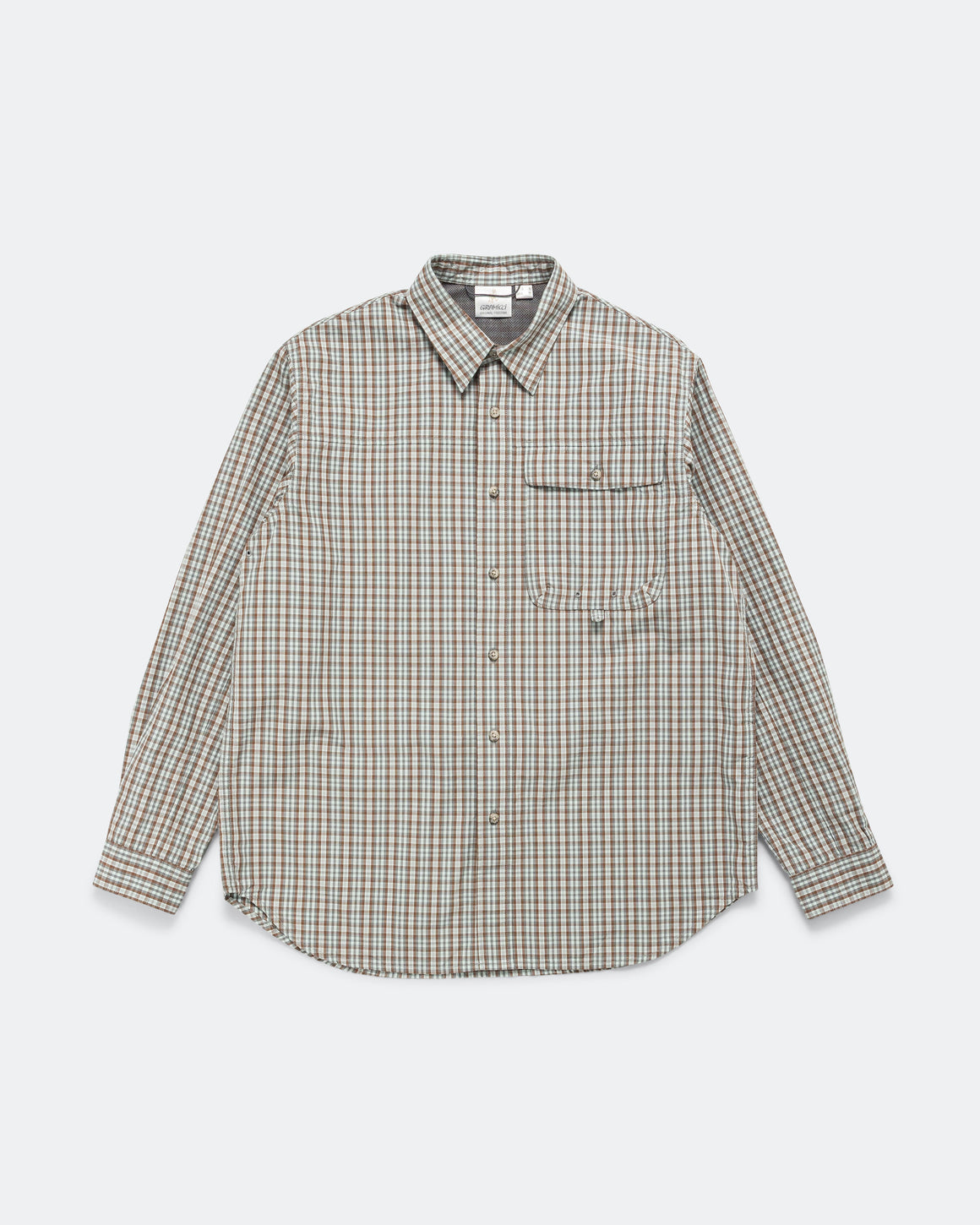 Gramicci - Poplin Millwood Shirt - Brown - UP THERE
