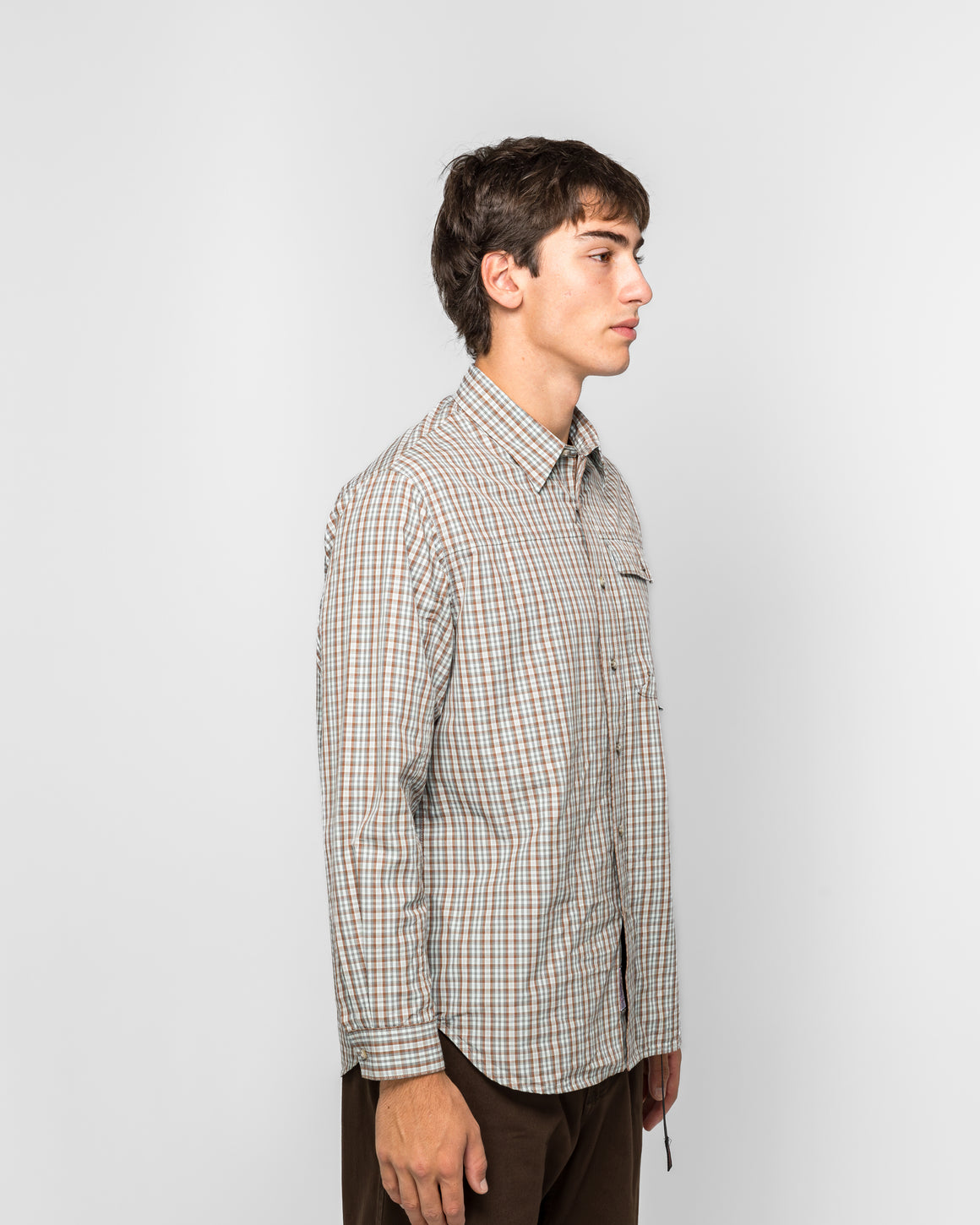 Gramicci - Poplin Millwood Shirt - Brown - UP THERE