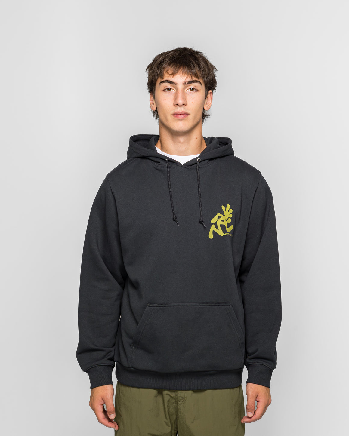 Gramicci - Running Man Hooded Sweatshirt - Black - UP THERE