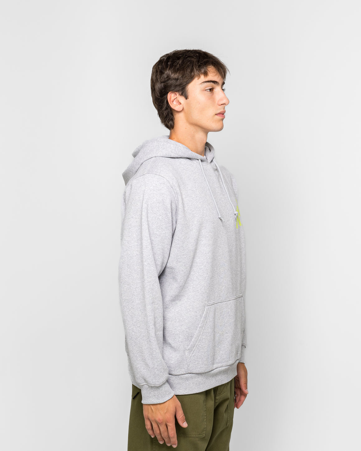 Gramicci - Running Man Hooded Sweatshirt - Heather Grey - UP THERE