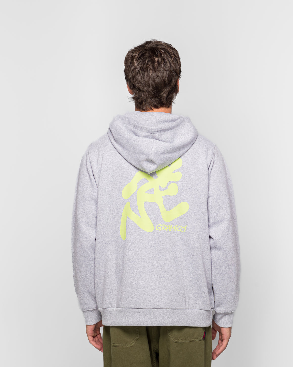Gramicci - Running Man Hooded Sweatshirt - Heather Grey - UP THERE