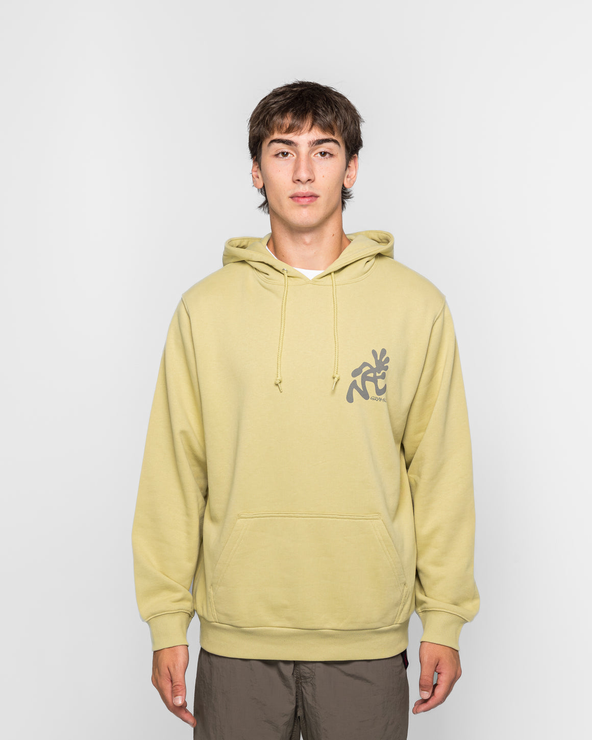 Gramicci - Running Man Hooded Sweatshirt - Lime - UP THERE