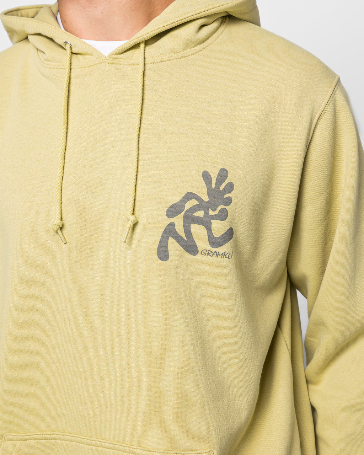 Gramicci - Running Man Hooded Sweatshirt - Lime - UP THERE