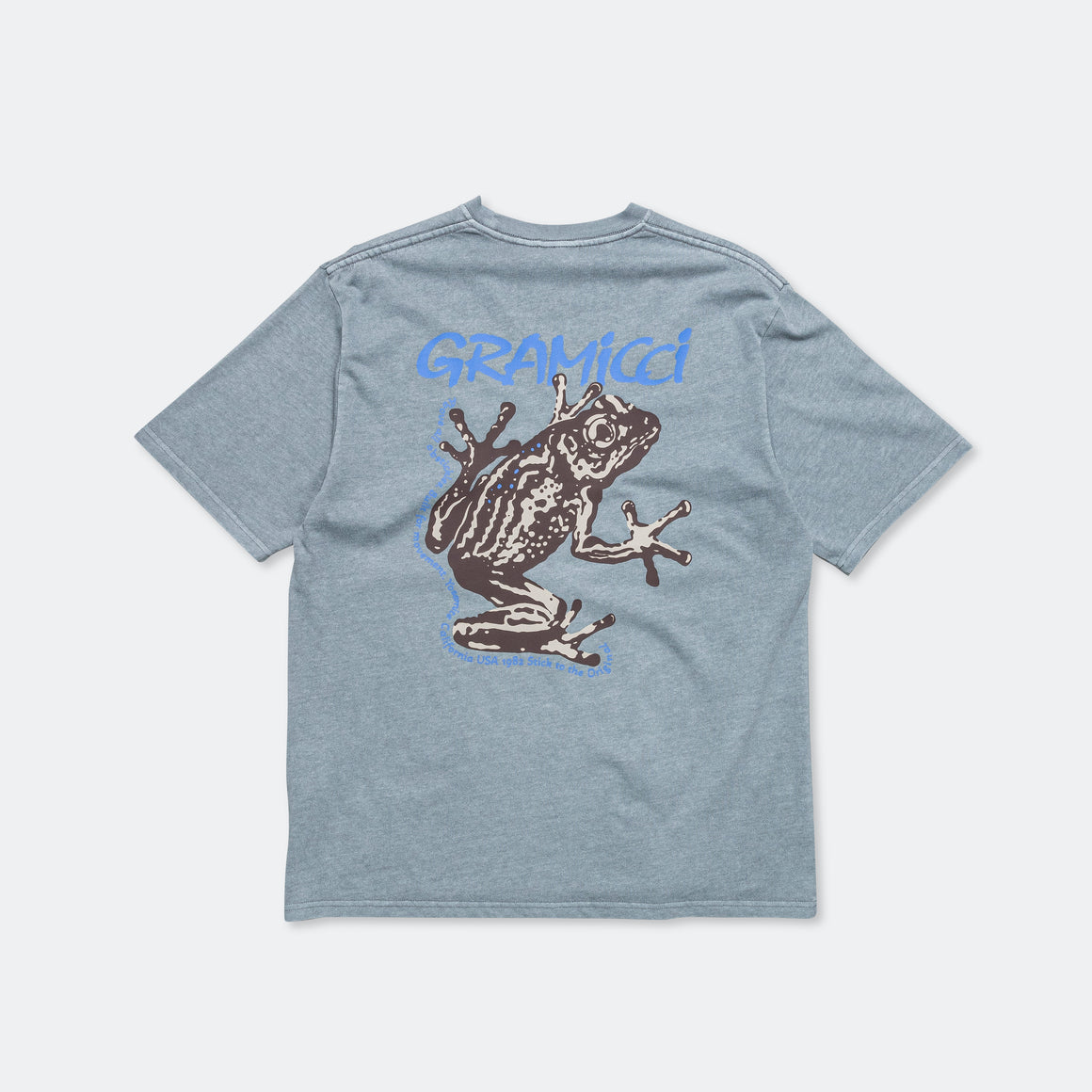 Gramicci - Sticky Frog Tee - Slate Pigment - UP THERE