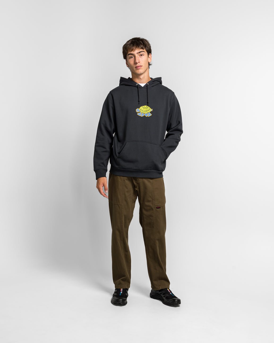 Gramicci - Turtle Hooded Sweatshirt - Vintage Black - UP THERE