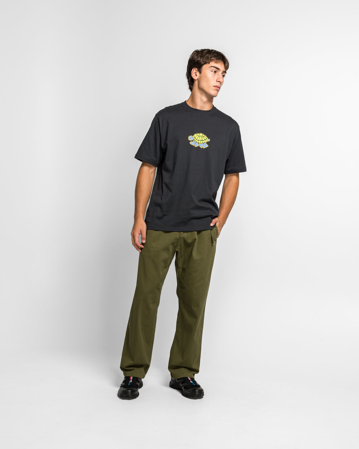 Gramicci - Turtle Tee - Vintage Black - UP THERE