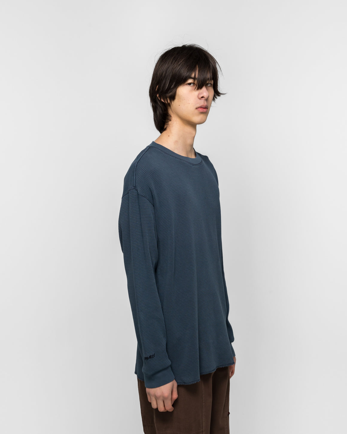 Gramicci - Waffle Crew - Dark Navy Pigment - UP THERE