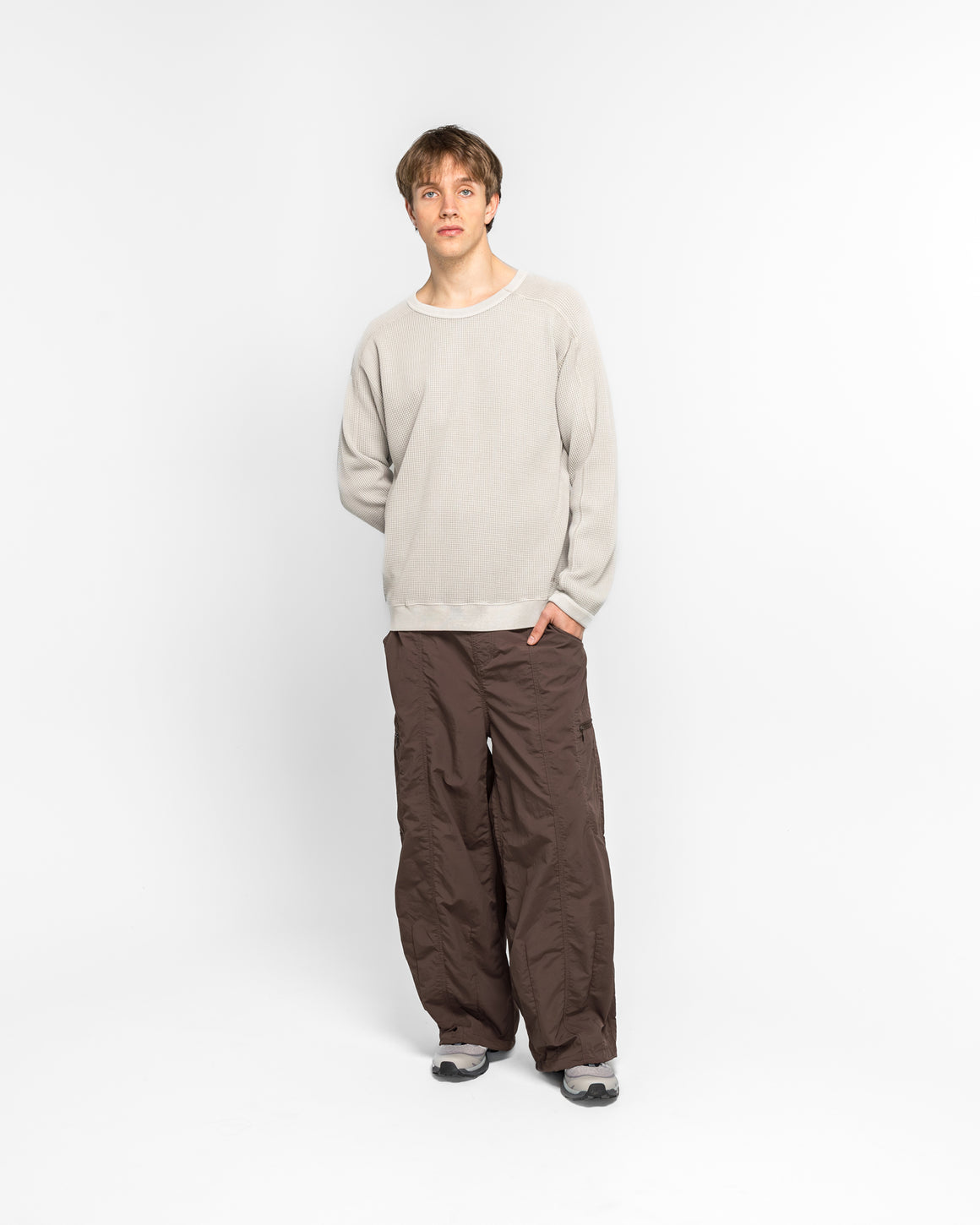 Gramicci - Waffle Crew - Pewter - UP THERE