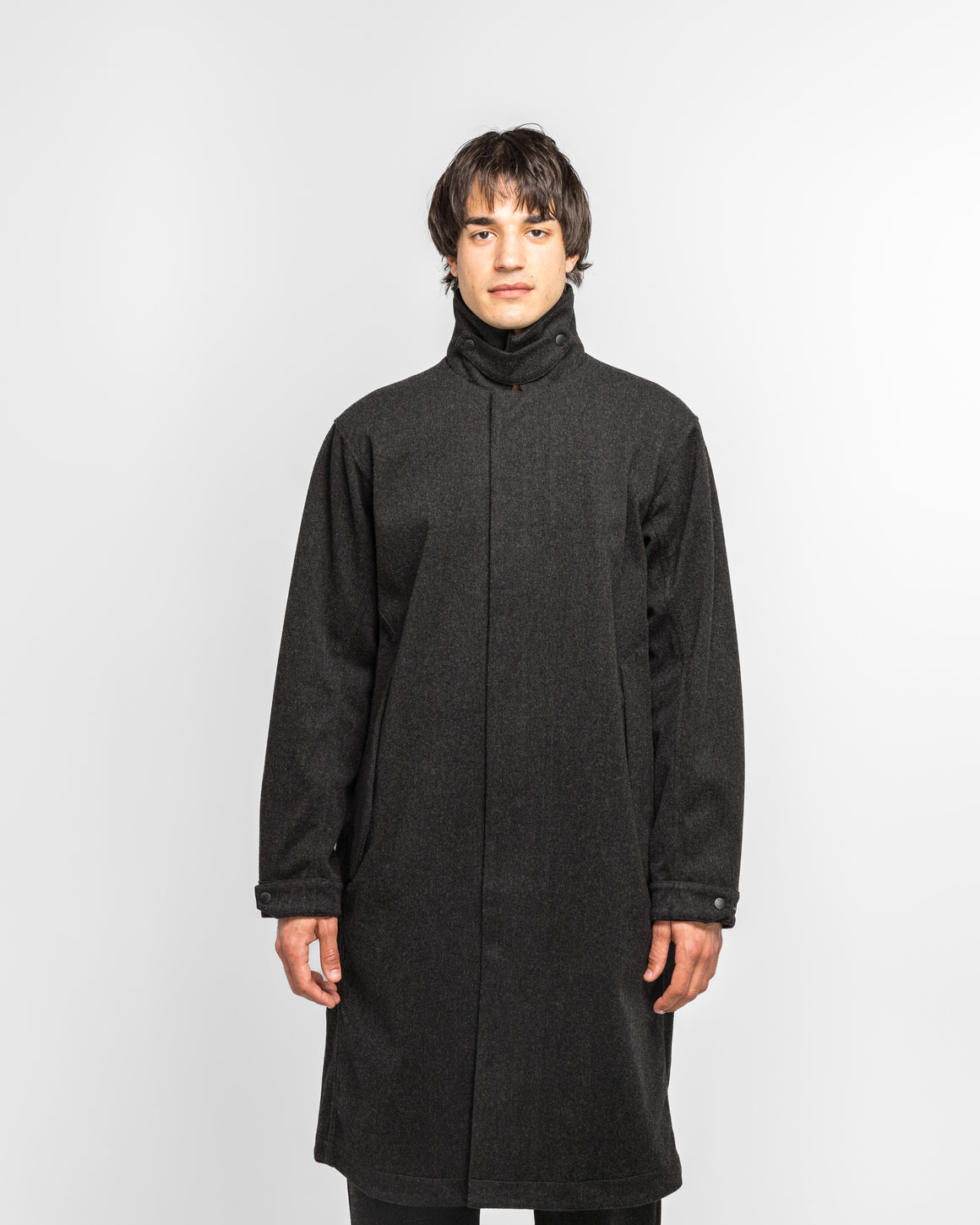 ジャケット・アウター Supreme 17FW Loro Piana Overcoat 100 Authentic Supreme Loro Piana Alpaca Wool Overcoat Black Size L