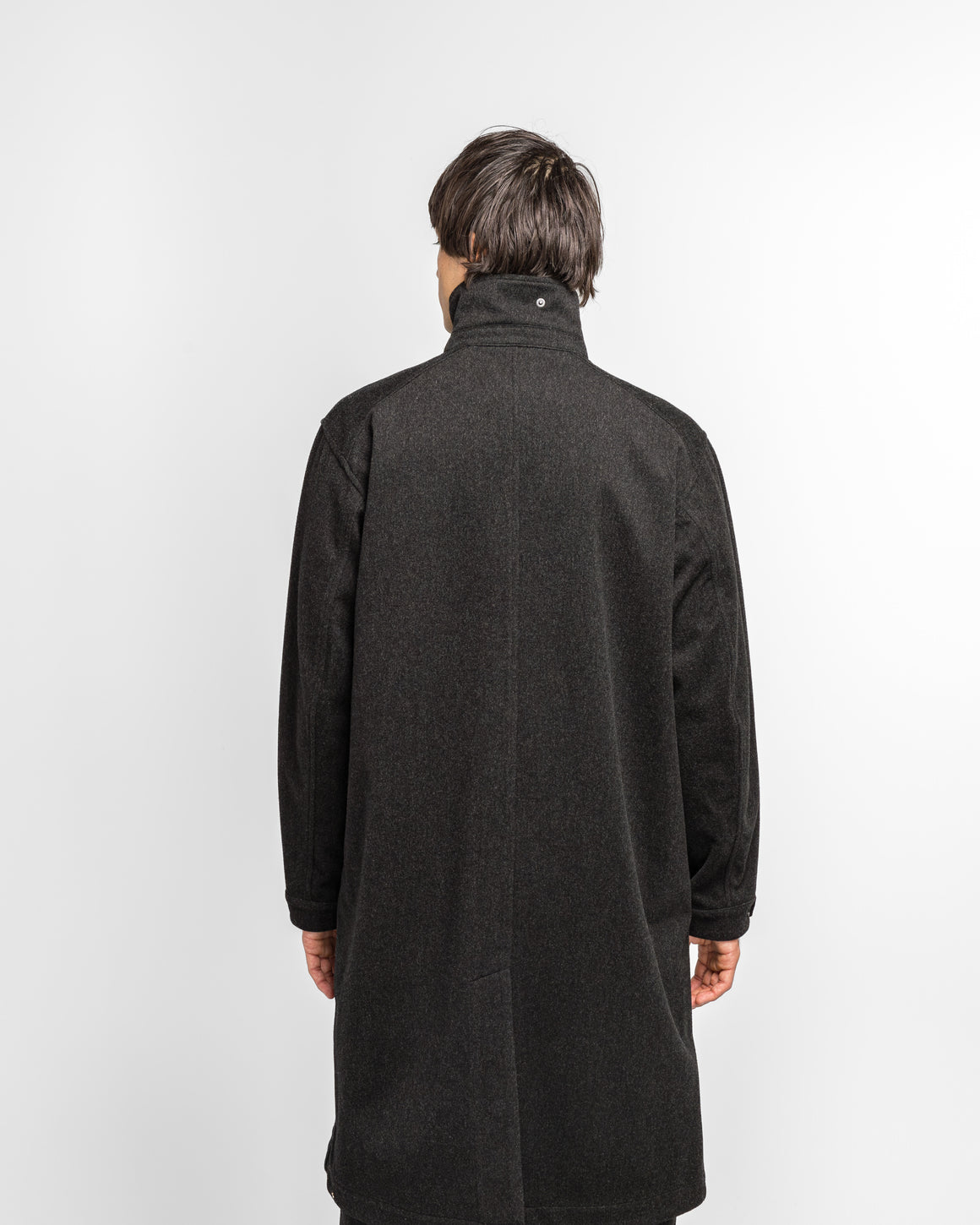 Bureau Overcoat Loro Piana Storm System 3L Wool Charcoal