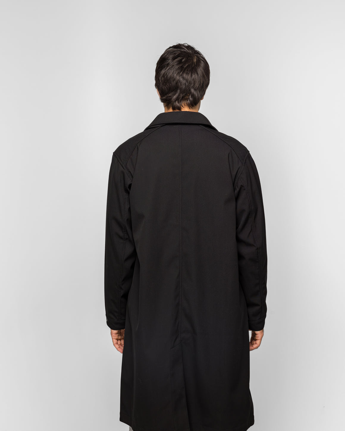 HAVEN - Bureau Overcoat Loro Piana Storm System Nylon Wool - Black - UP THERE