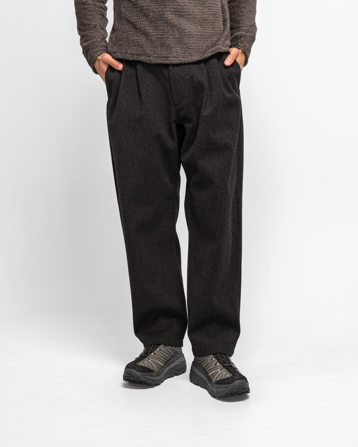 HAVEN - Shop Pant - Loro Piana Storm System 3L Wool Charcoal - UP THERE