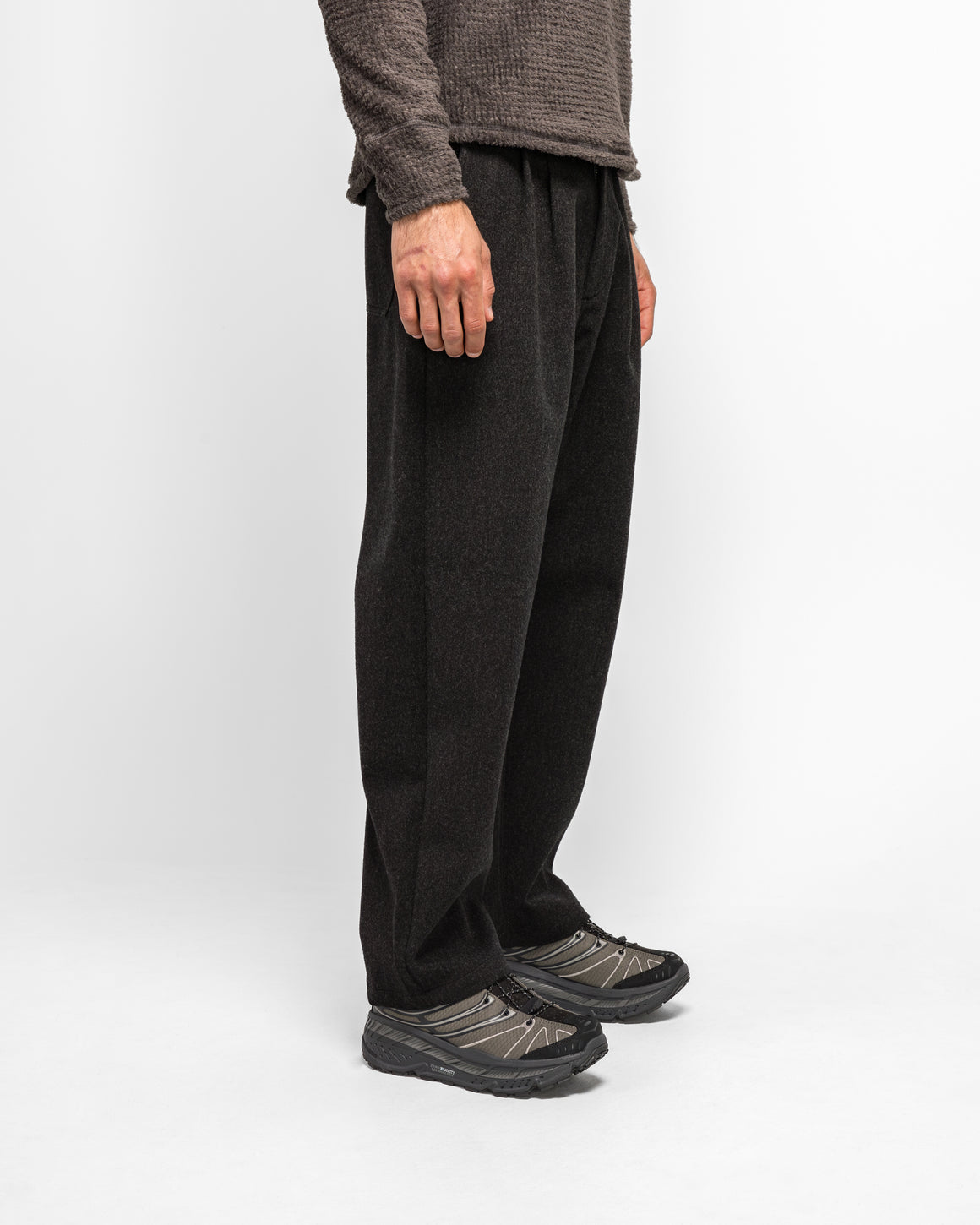 HAVEN - Shop Pant - Loro Piana Storm System 3L Wool Charcoal - UP THERE