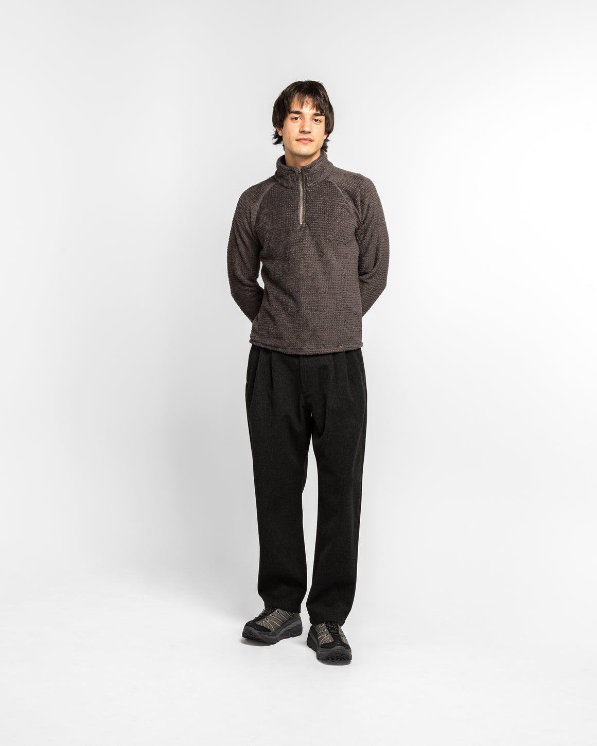 HAVEN - Shop Pant - Loro Piana Storm System 3L Wool Charcoal - UP THERE