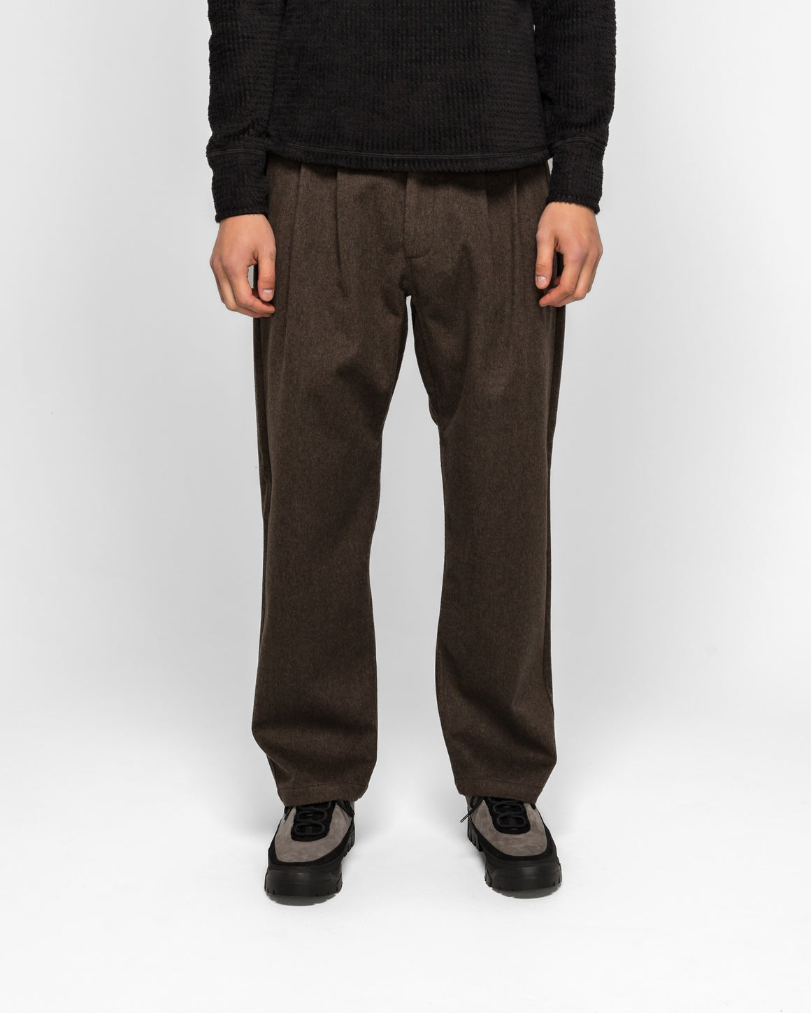 HAVEN - Shop Pant Loro Piana Storm System Wool - Brown - UP THERE