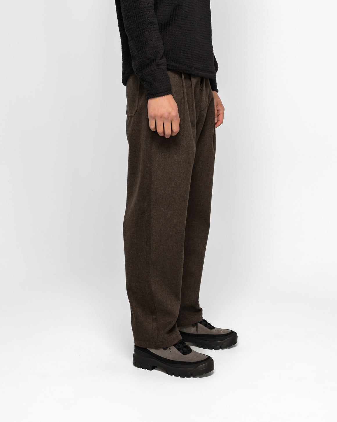 HAVEN - Shop Pant Loro Piana Storm System Wool - Brown - UP THERE