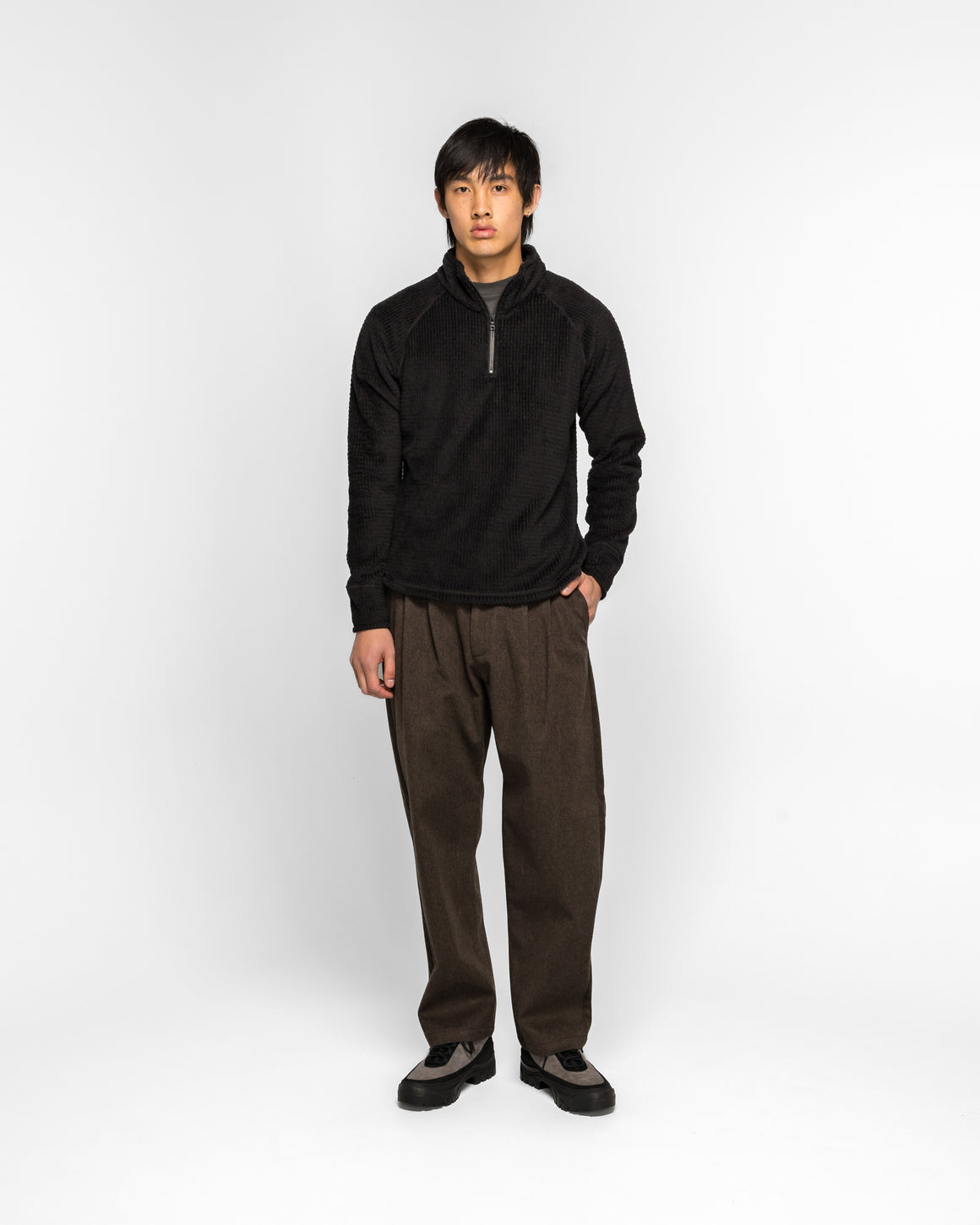 HAVEN - Shop Pant Loro Piana Storm System Wool - Brown - UP THERE