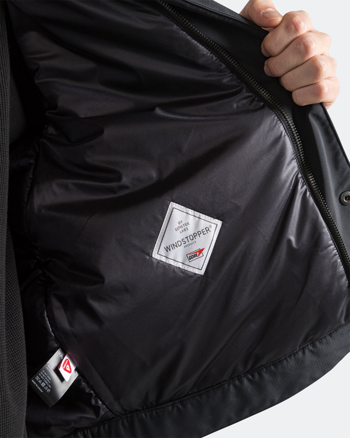 HAVEN - Station Insulated Jacket - GORE-TEX Windstopper 3L Nylon Ripstop Black - UP THERE