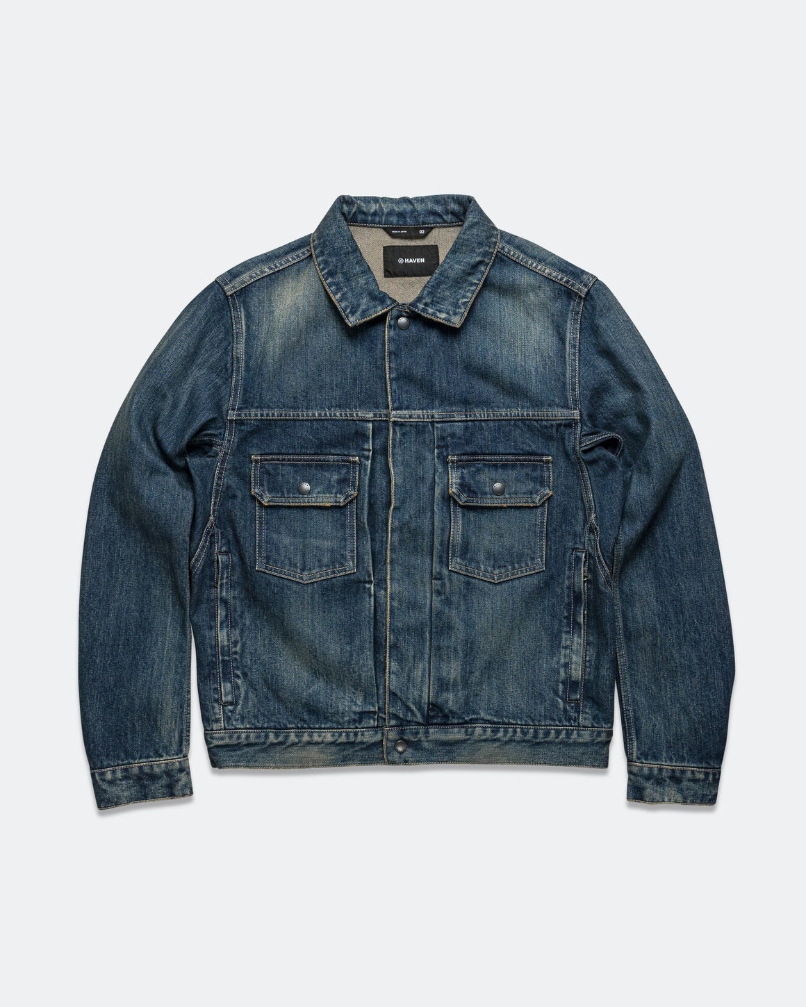 HAVEN - Station Jacket - Suvin Cotton Denim Washed Indigo - UP THERE