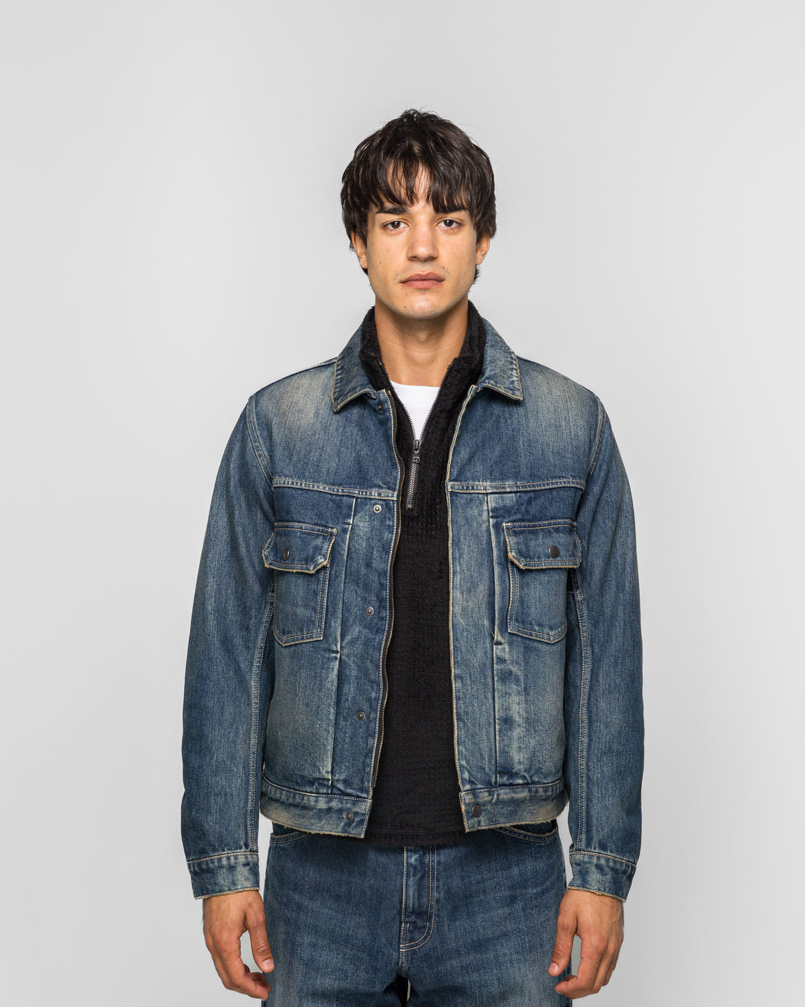 HAVEN - Station Jacket Suvin Cotton - Washed Indigo - UP THERE