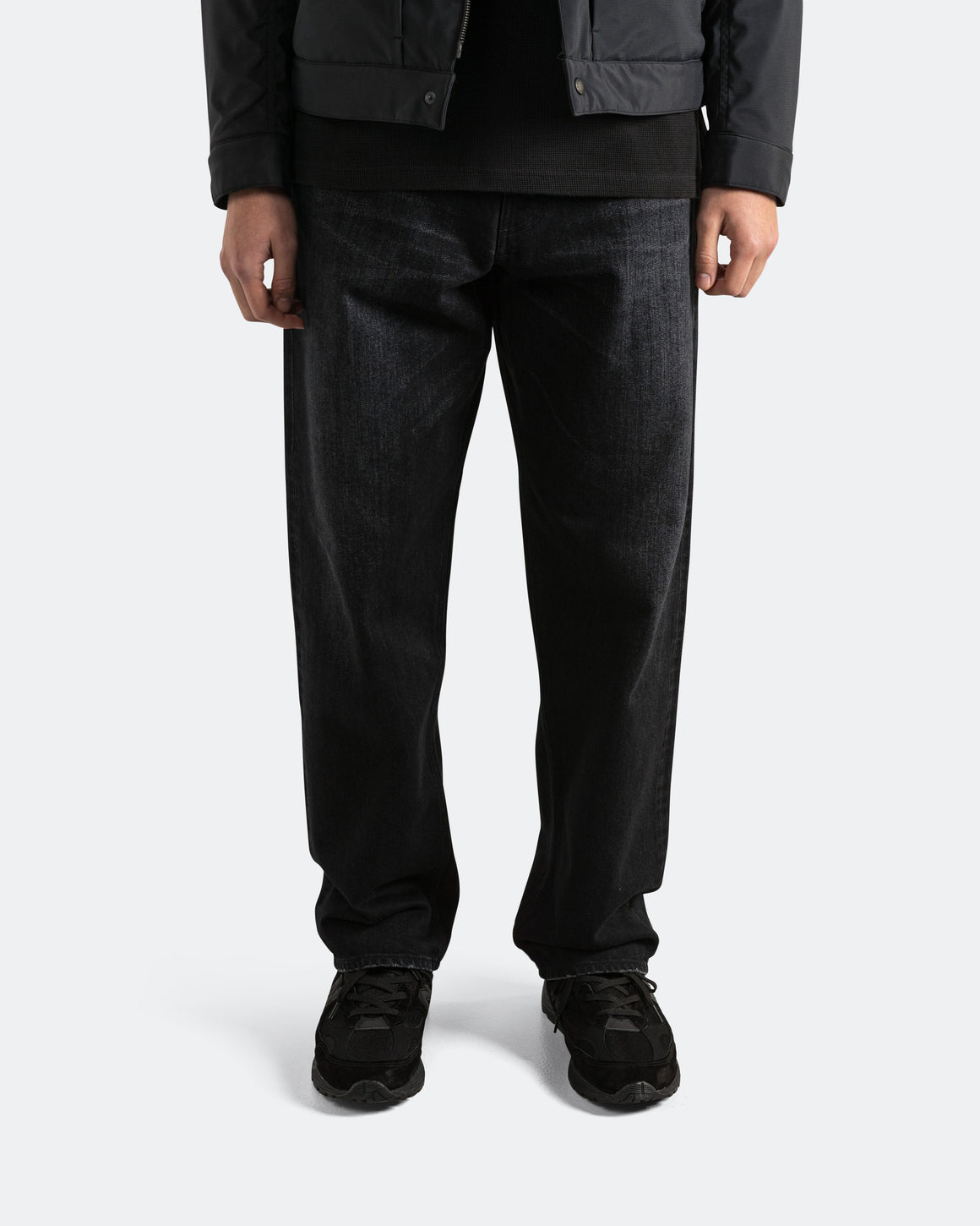 HAVEN - Station Pant - Suvin Cotton Denim Washed Black - UP THERE