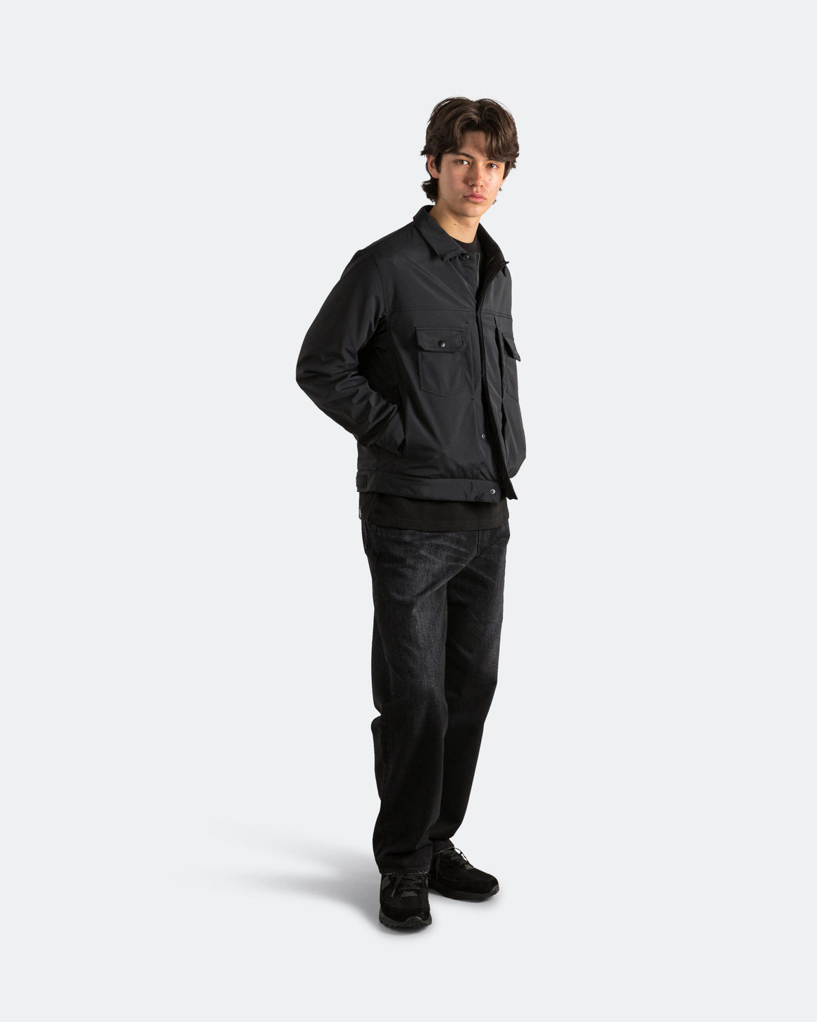 HAVEN - Station Pant - Suvin Cotton Denim Washed Black - UP THERE