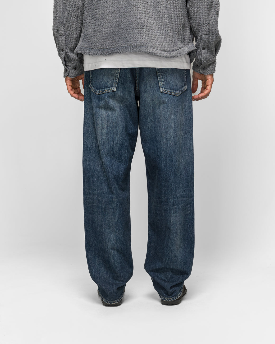 HAVEN - Station Pant - Suvin Cotton Denim Washed Indigo - UP THERE