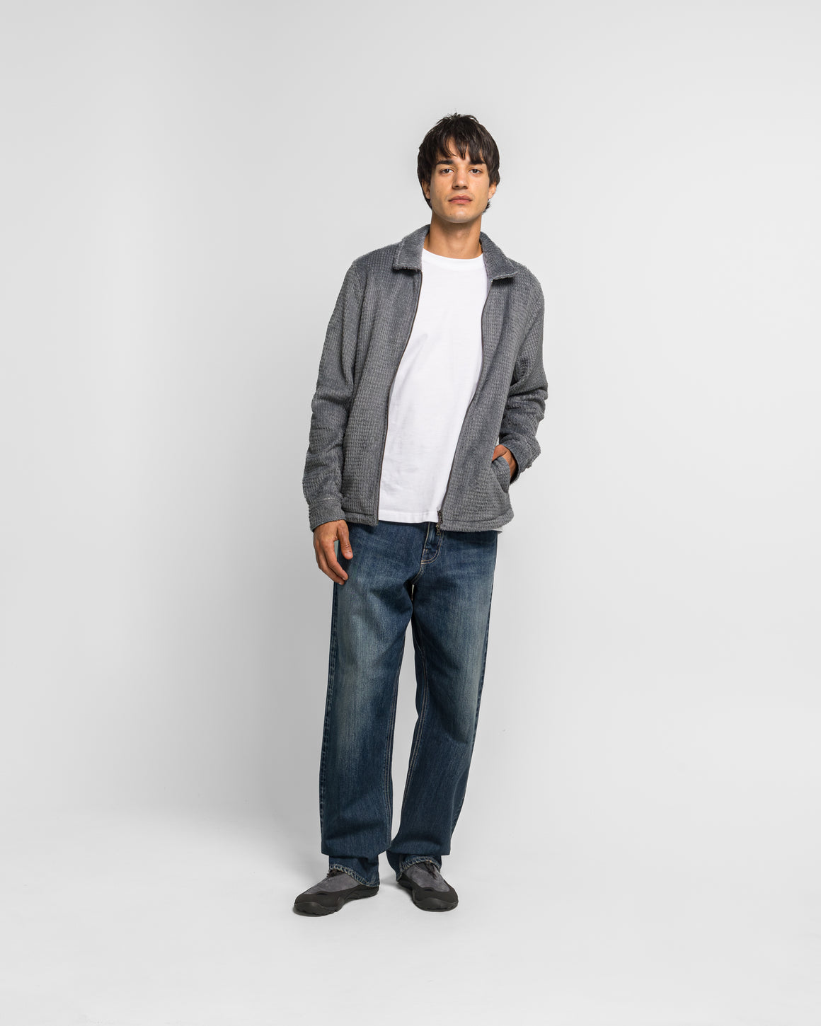 HAVEN - Station Pant - Suvin Cotton Denim Washed Indigo - UP THERE