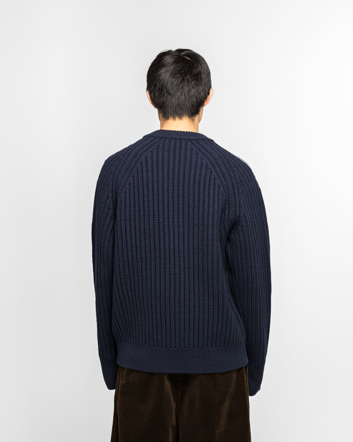 Junya Watanabe MAN - Bleached Wool Rib Knit Sweater - Black - UP THERE