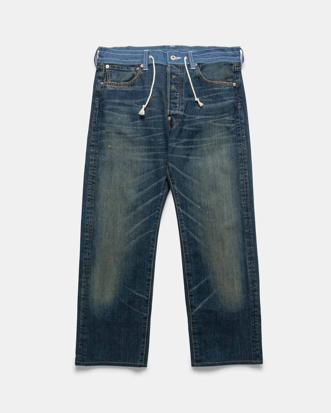 Junya Watanabe MAN - Cotton Denim Garment Treated Pants x Levis - Indigo/Brown - UP THERE