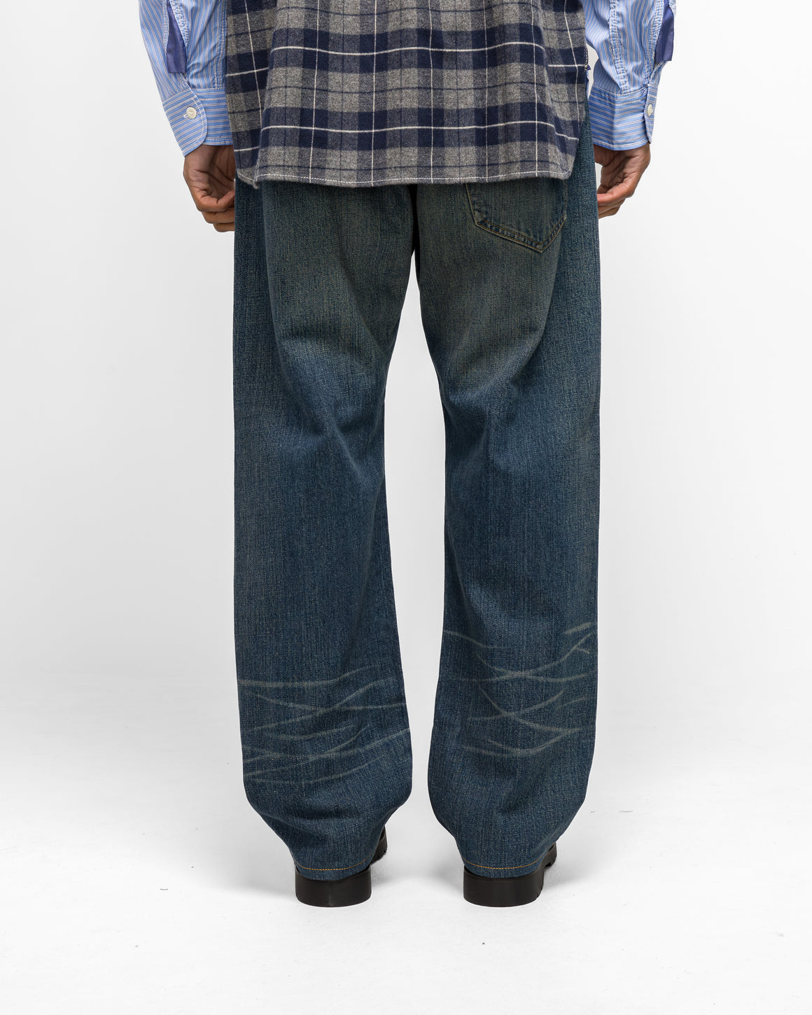 Junya Watanabe MAN - Cotton Denim Garment Treated Pants x Levis - Indigo/Brown - UP THERE