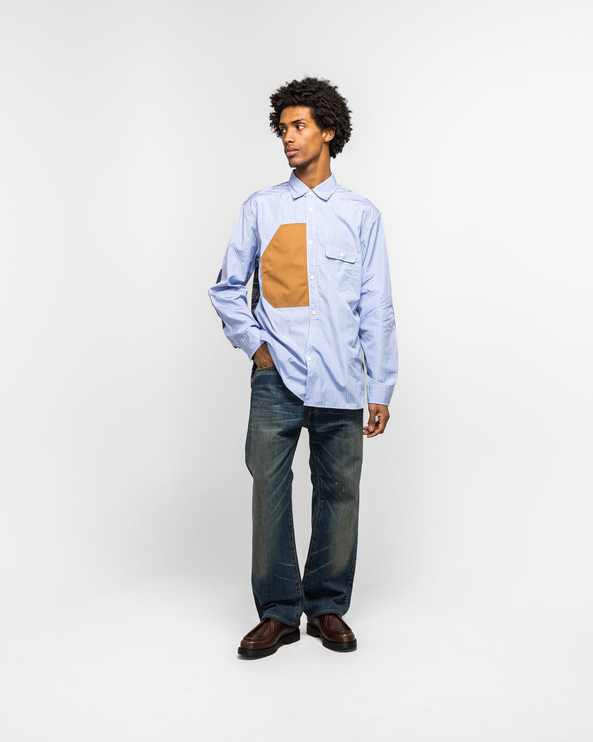 Junya Watanabe MAN - Cotton Denim Garment Treated Pants x Levis - Indigo/Brown - UP THERE