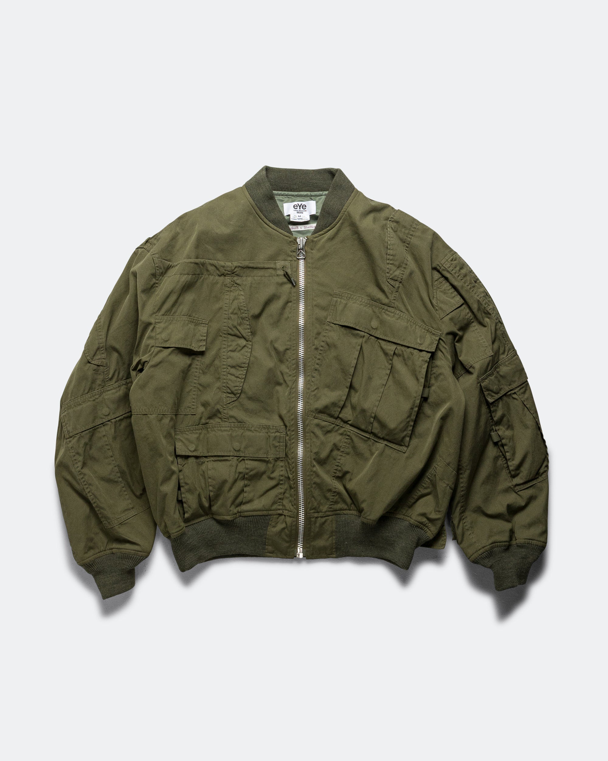 Junya Wantanabe MAN - Cotton Nylon Bomber x Needles - Khaki | UP THERE
