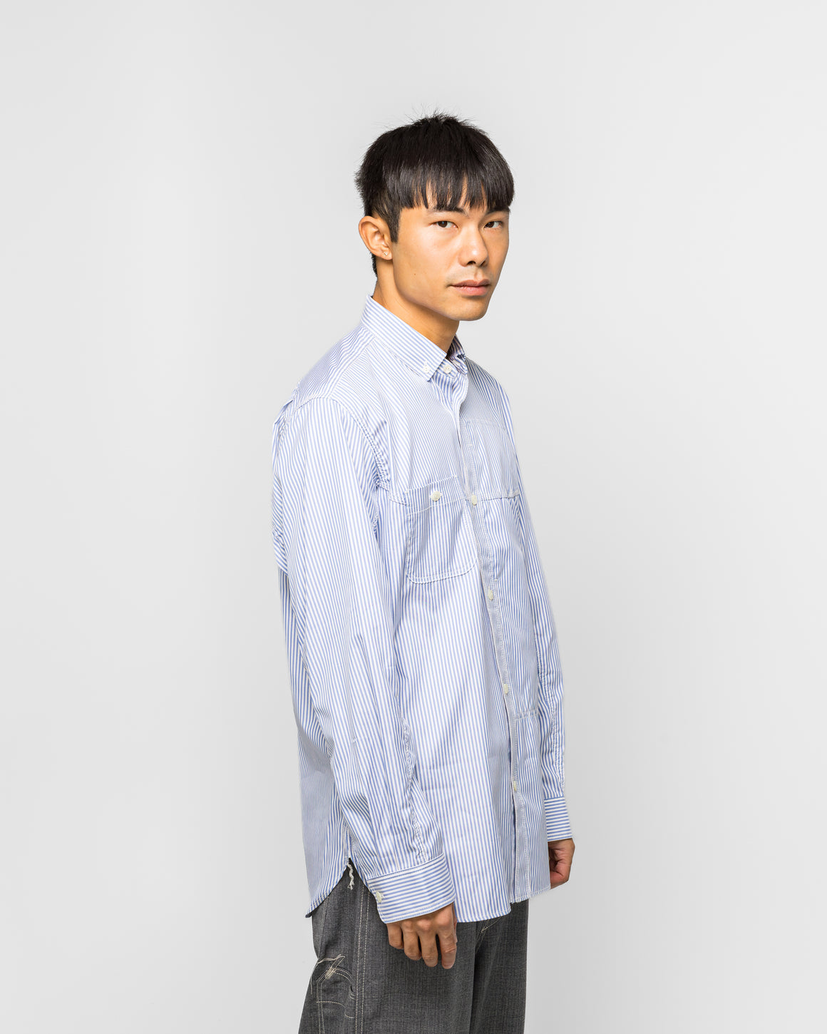 Junya Watanabe MAN - Cotton Stripe Shirt - Blue/White - UP THERE
