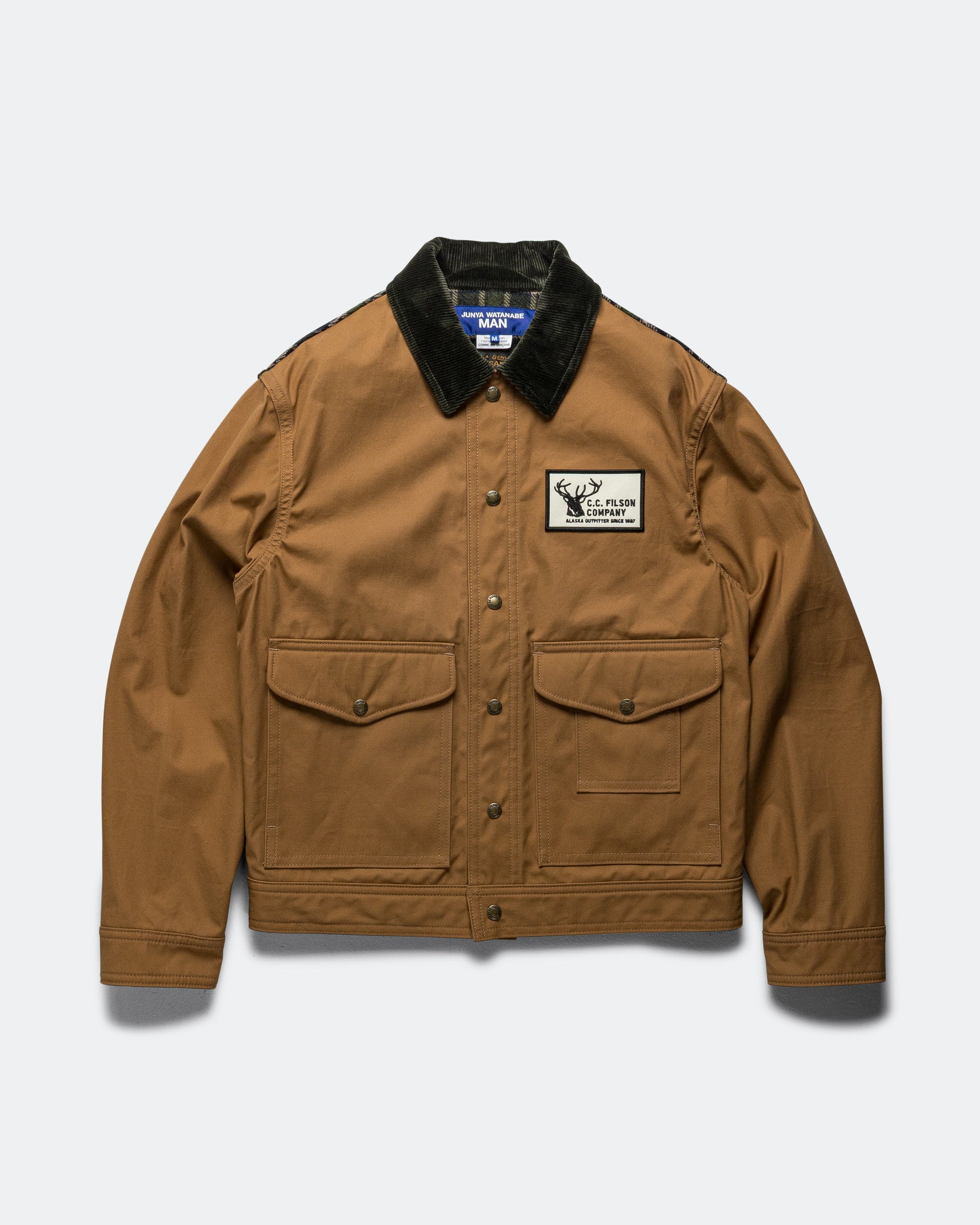 Junya Wantanabe MAN - Cotton Wool Check Jacket x FILSON - Beige
