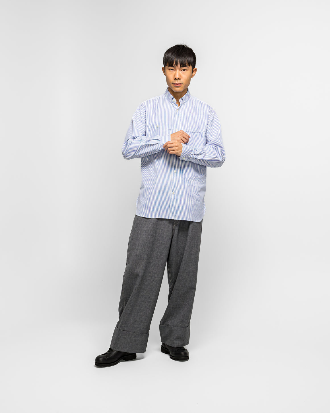 Junya Watanabe MAN - Hemp Canvas Print Trousers x Levi's - Indigo - UP THERE