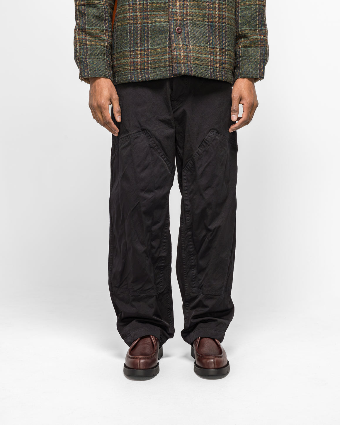 Junya Watanabe MAN - Nylon Twill Garment Dyed Pant - Black - UP THERE