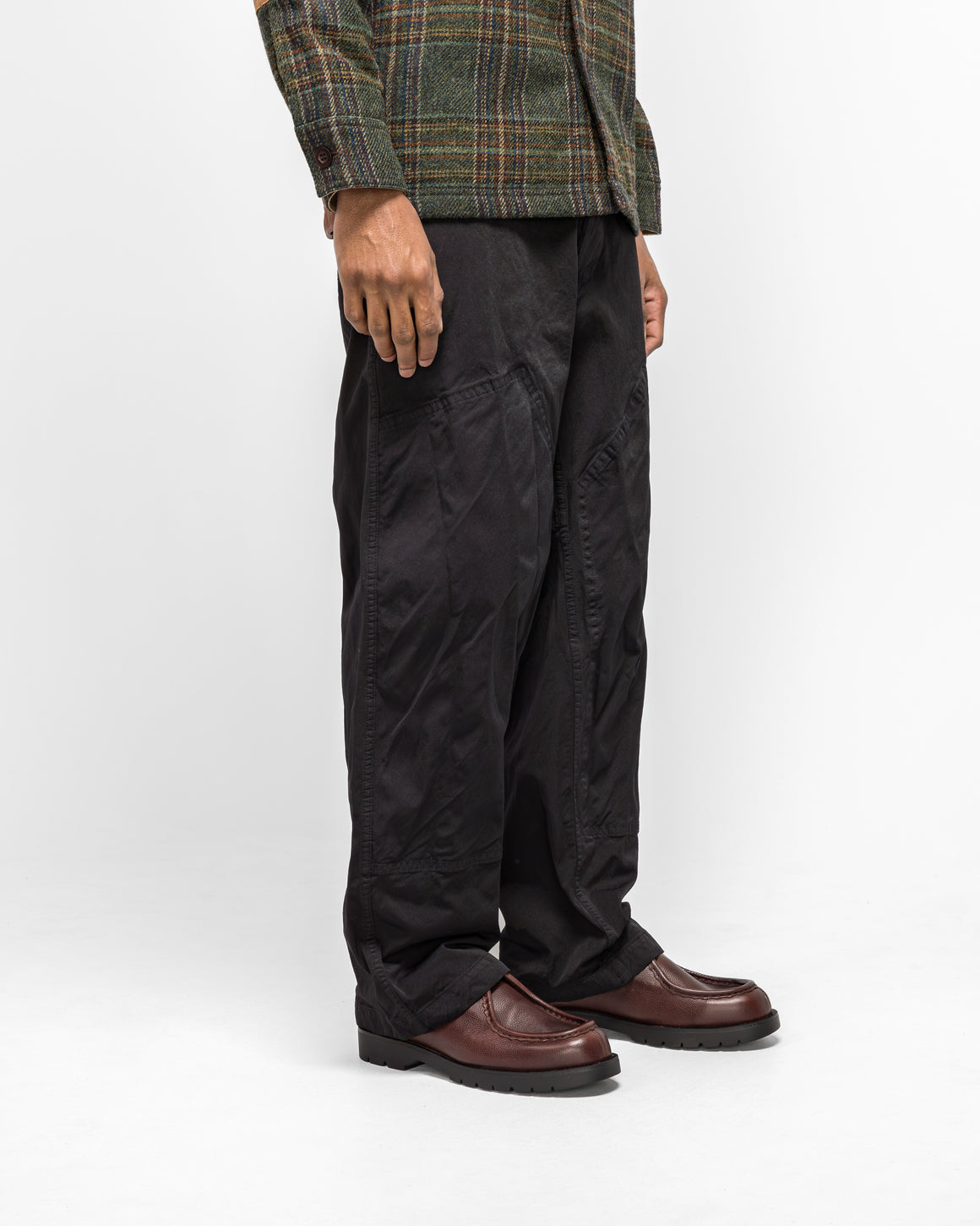 Junya Watanabe MAN - Nylon Twill Garment Dyed Pant - Black - UP THERE