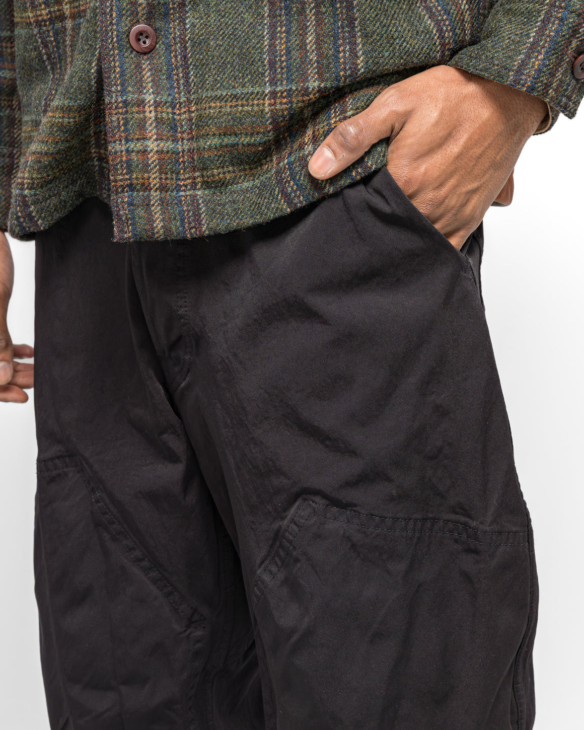 Junya Watanabe MAN - Nylon Twill Garment Dyed Pant - Black - UP THERE