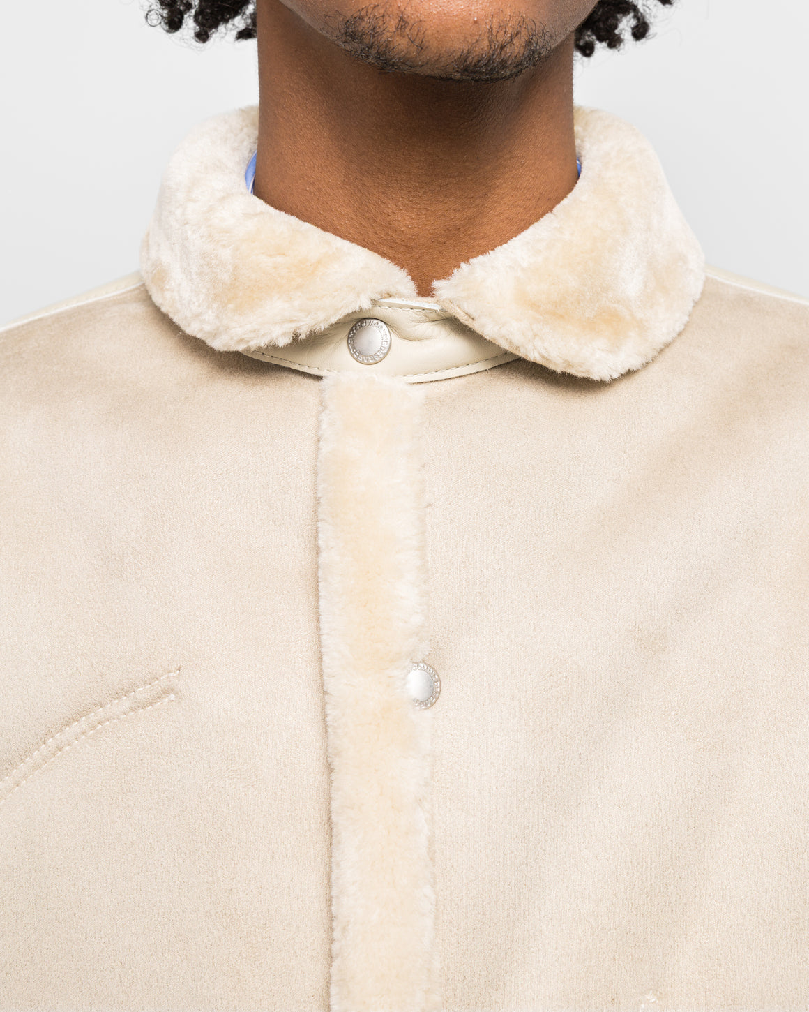 Junya Watanabe MAN - Polyester Boat Mouton Leather Jacket - Beige/Brown - UP THERE