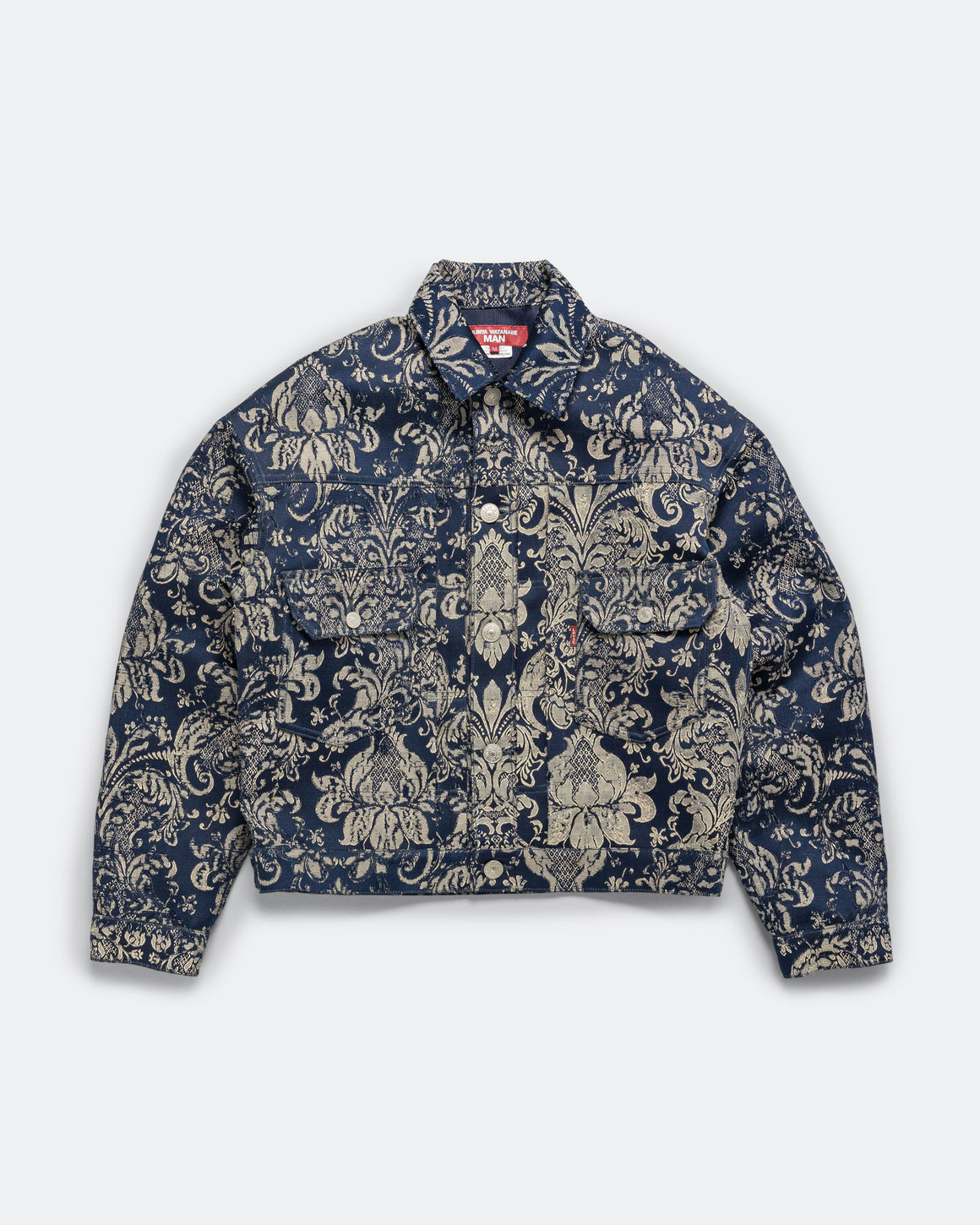 Junya Watanabe MAN - Polyester Rayon Damask Blouson x Levi's - Navy/Beige - UP THERE